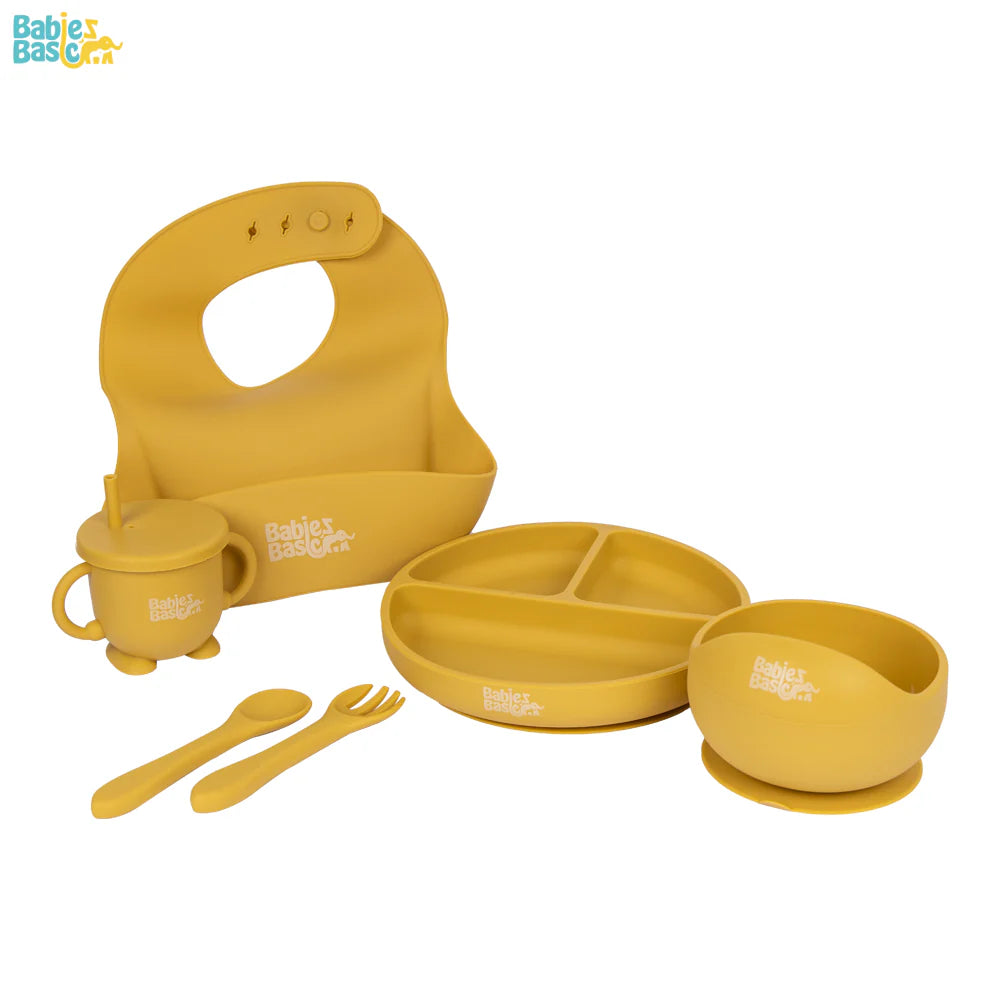 Six Piece Silicone Feeding Sets