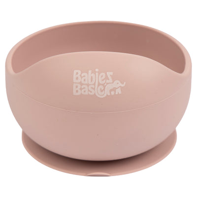 Babies Basic - Silicone Bowl & Spoon Feeding Set - 2pcs - Blush