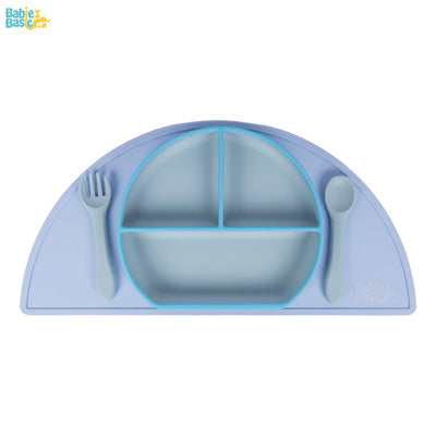 Three Piece 2-Tone Silicone Feeding Set