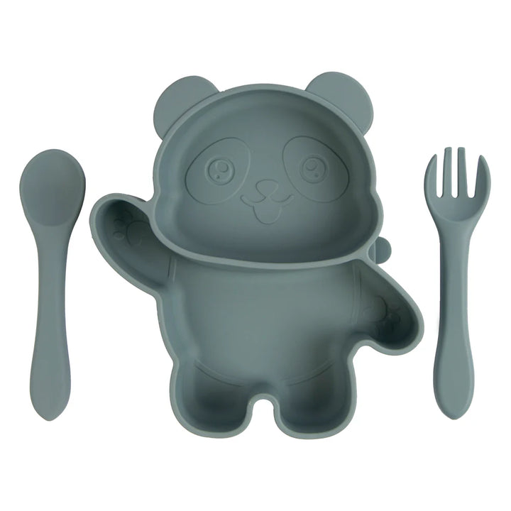 Three-Piece Silicone Panda Feeding Set | Non-Toxic & Easy to Clean