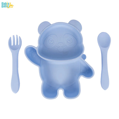 Three-Piece Silicone Panda Feeding Set | Non-Toxic & Easy to Clean