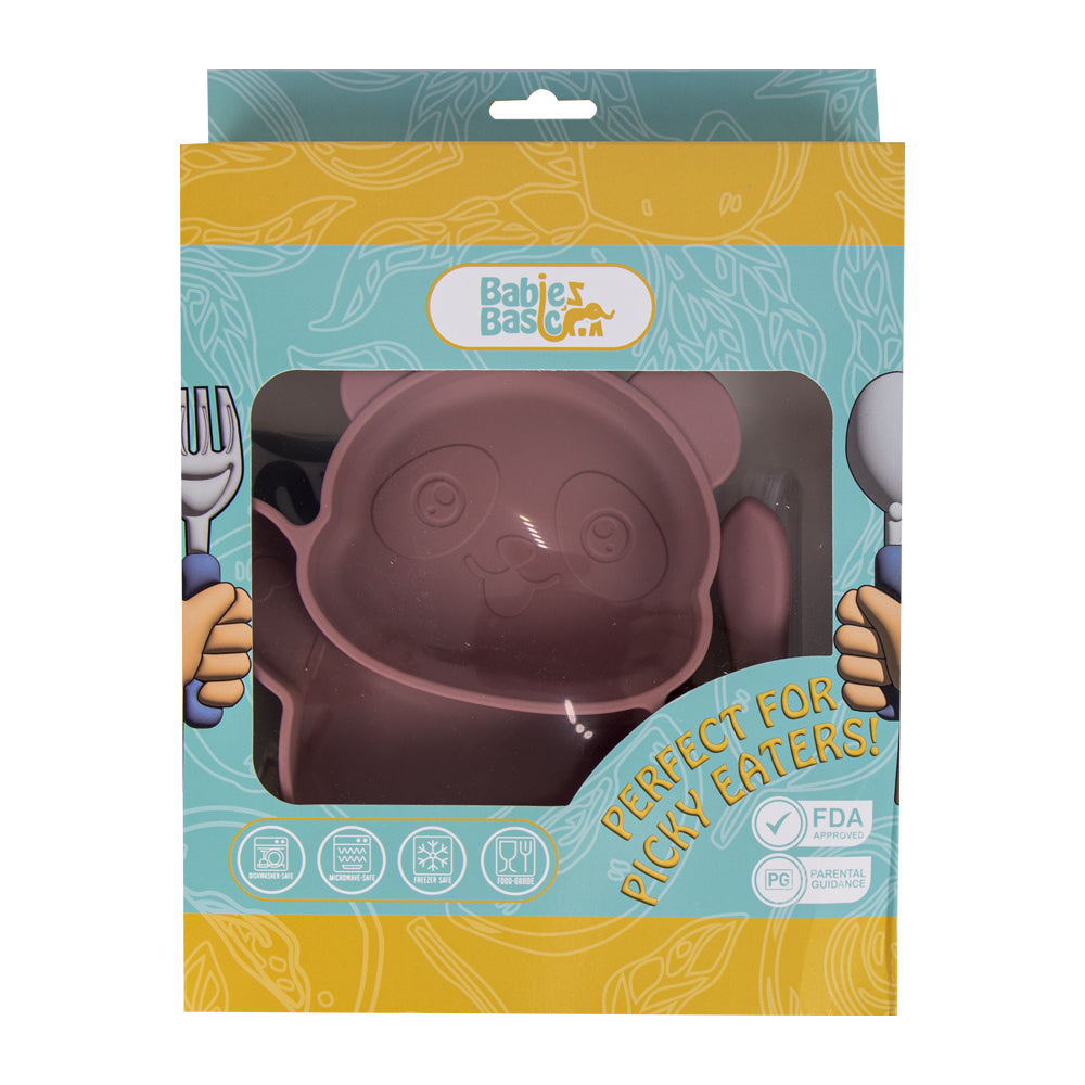 Three-Piece Silicone Panda Feeding Set | Non-Toxic & Easy to Clean