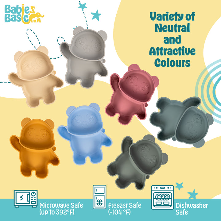 Three-Piece Silicone Panda Feeding Set | Non-Toxic & Easy to Clean