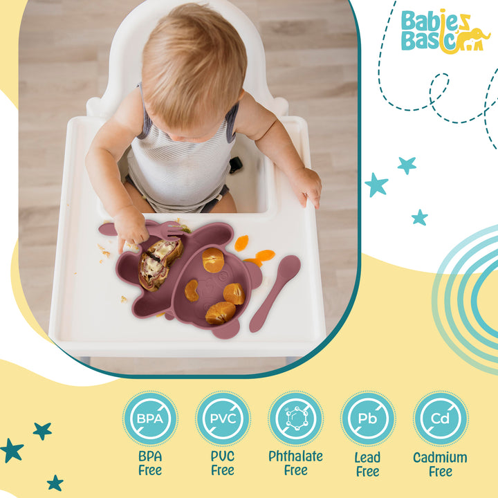 Three-Piece Silicone Panda Feeding Set | Non-Toxic & Easy to Clean