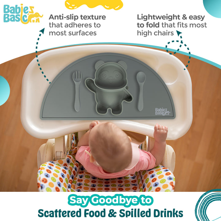 Silicone Placemat for Babies/Kids | Non-Toxic & Easy to Clean |