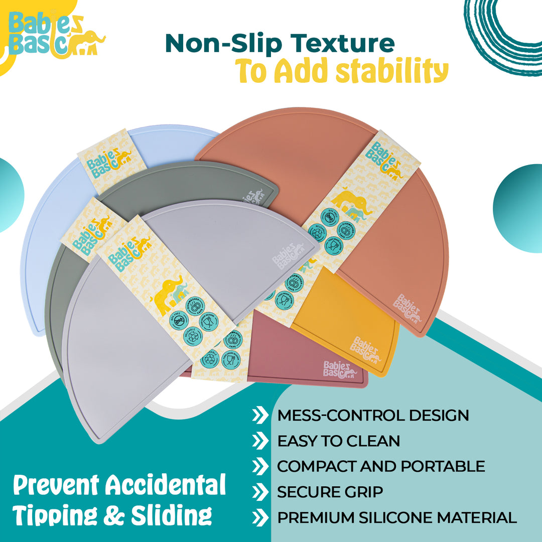 Silicone Placemat for Babies/Kids | Non-Toxic & Easy to Clean |