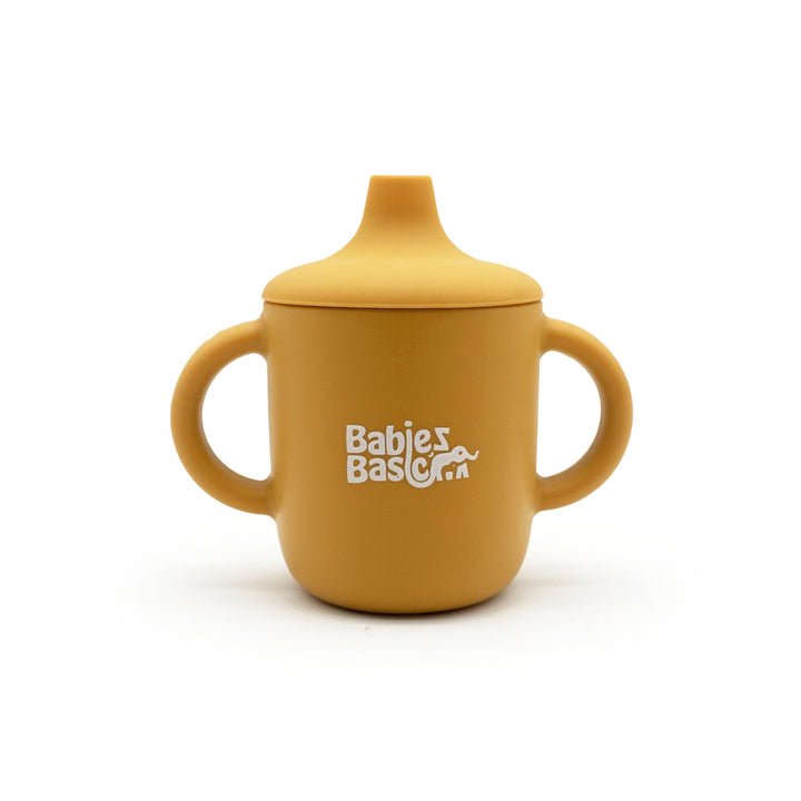 Babies Basic Stage 1 Silicone Trainer Cup with handles for Babies, Yellow