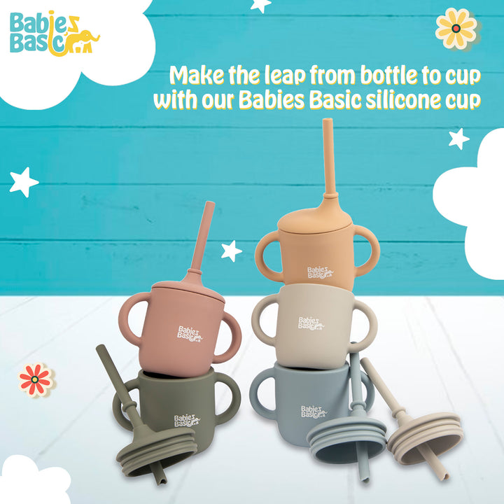 Babies Basic - Stage 2 Silicone Cup with Straw