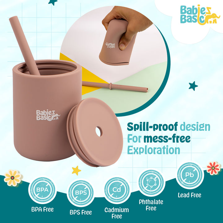 Babies Basic - Stage 3 Silicone Cup with Straw