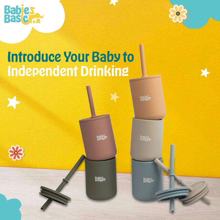 Babies Basic - Stage 3 Silicone Cup with Straw