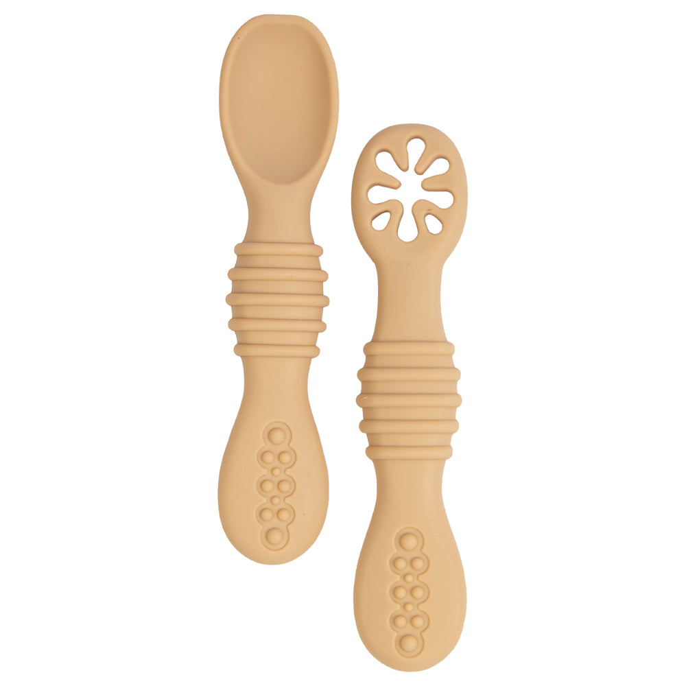 Stage 1 Spoon Set - Cream | Non-Toxic & Ergonomic |  Safe Feeding