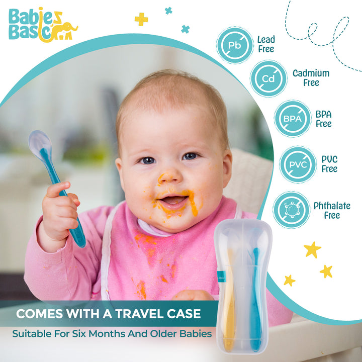 Silicone Spoons - Large | Non-Toxic & Gentle |  For Comfortable and Safe Feeding