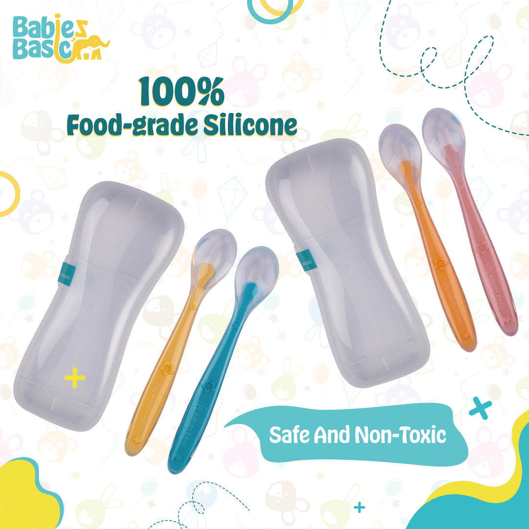 Silicone Spoons - Small | Non-Toxic & Gentle |  For Easy and Safe Feeding for Little Ones