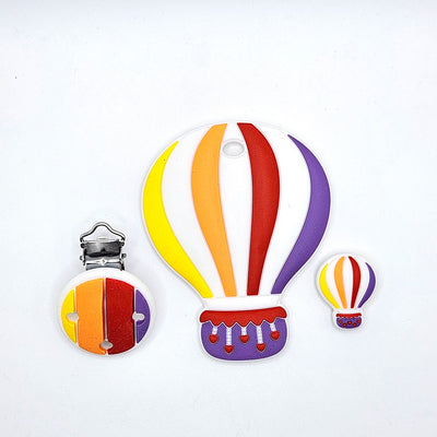 Personalized Pacifier Clip: Rainbow Parachute