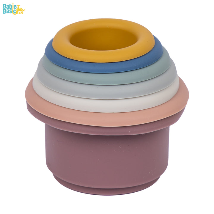 Silicone Stacking Toy for Babies/Kids - Stacking Cups, Original | Non-Toxic & Fun |  For Safe and Engaging Playtime