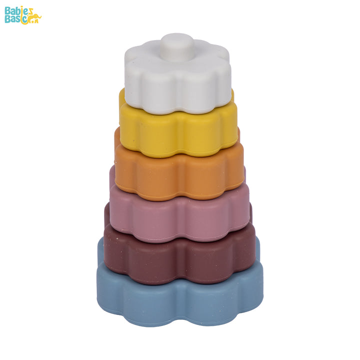 Silicone Stacking Toy for Babies/Kids - Stacking Flower, Original | Non-Toxic & Fun |  For Safe and Creative Playtime