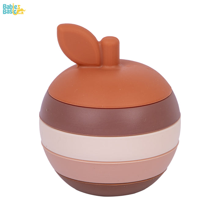 Silicone Stacking Toy for Babies/Kids - Apple Shape | Non-Toxic & Fun |  For Engaging and Safe Playtime