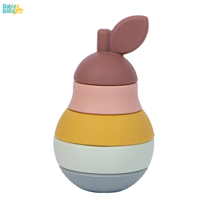 Silicone Stacking Toy for Babies/Kids - Pear Shape | Non-Toxic & Fun |  For Safe and Engaging Playtime