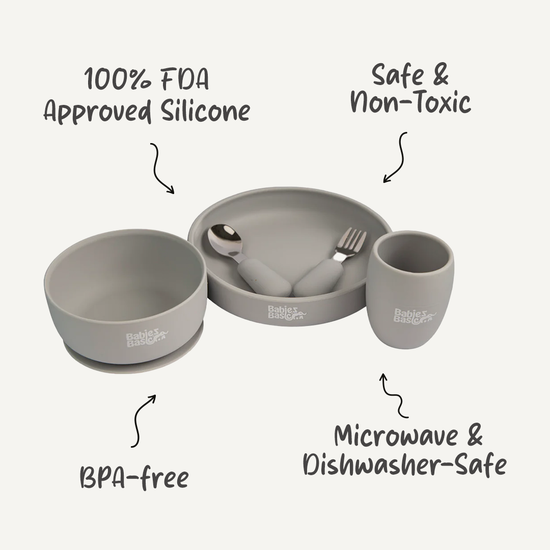 Five Piece Silicone Feeding Set
