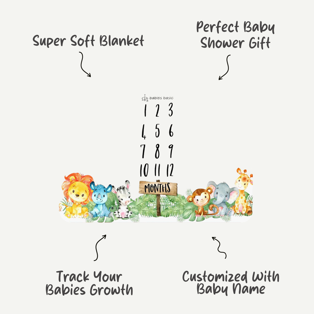 Personalized Milestone Twin Blanket | Very Soft | Ideal for Celebrating Twins First Year