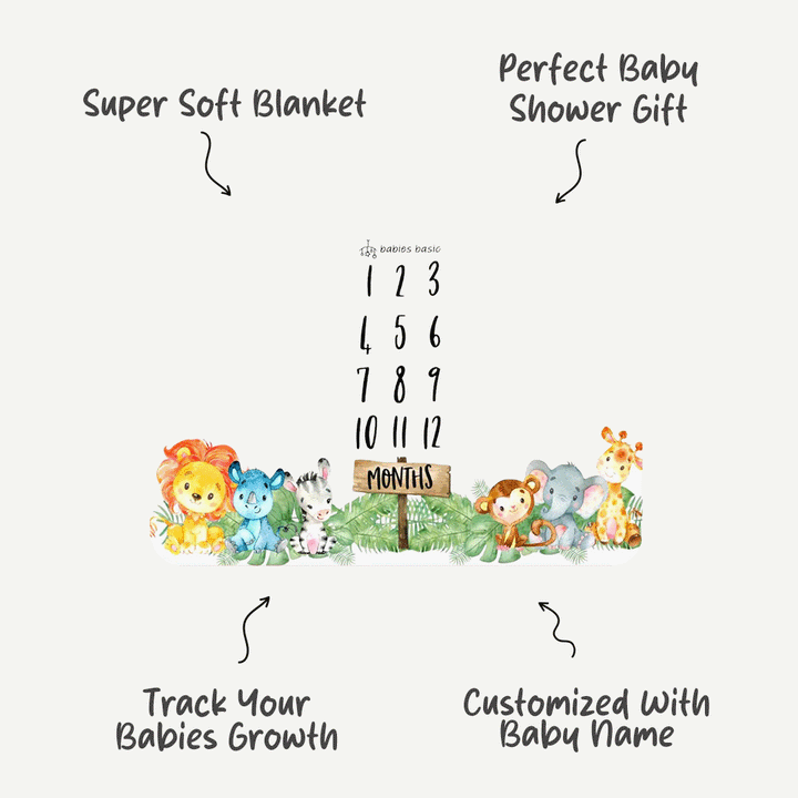 Personalized Milestone Twin Blanket | Very Soft | Ideal for Celebrating Twins First Year