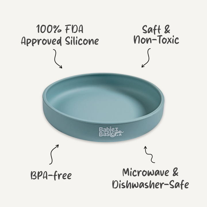 BabiesBasic Silicone Feeding Plate with Suction