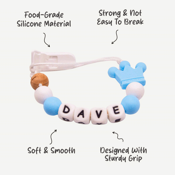 Personalized Pacifier Clip - Ocean Theme | Non-Toxic Material