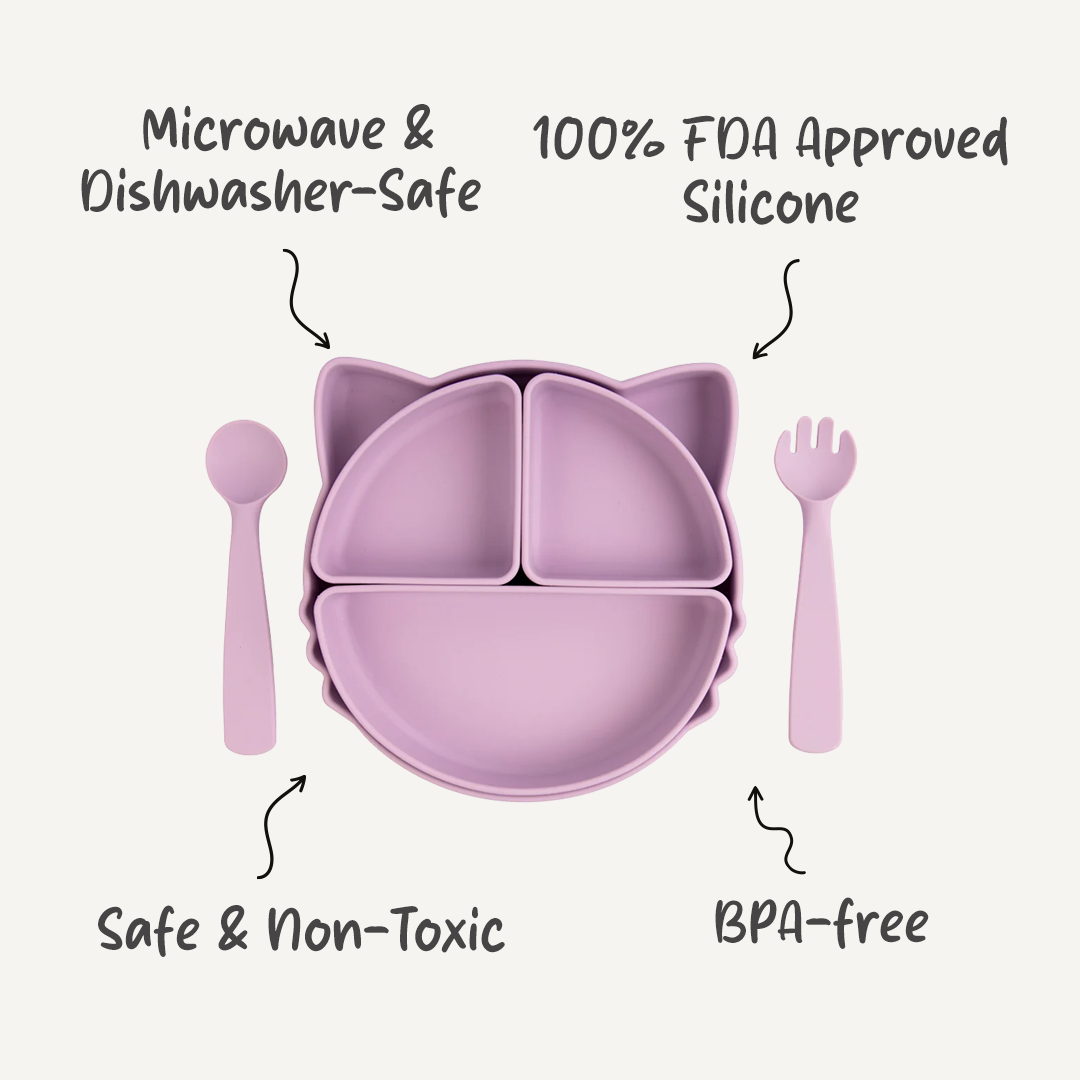 Silicone Feeding Set With Removable Sections
