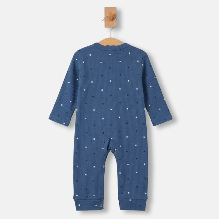 Babies Basic Ribbed Cotton Set with Sleepsuit/Romper, Cap and Bib
