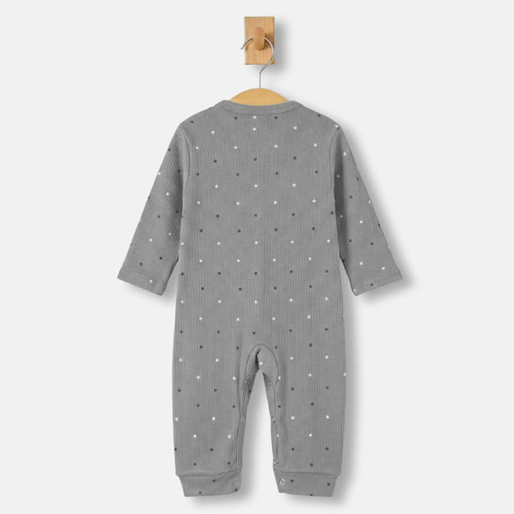 Babies Basic Ribbed Cotton Set with Sleepsuit/Romper, Cap and Bib