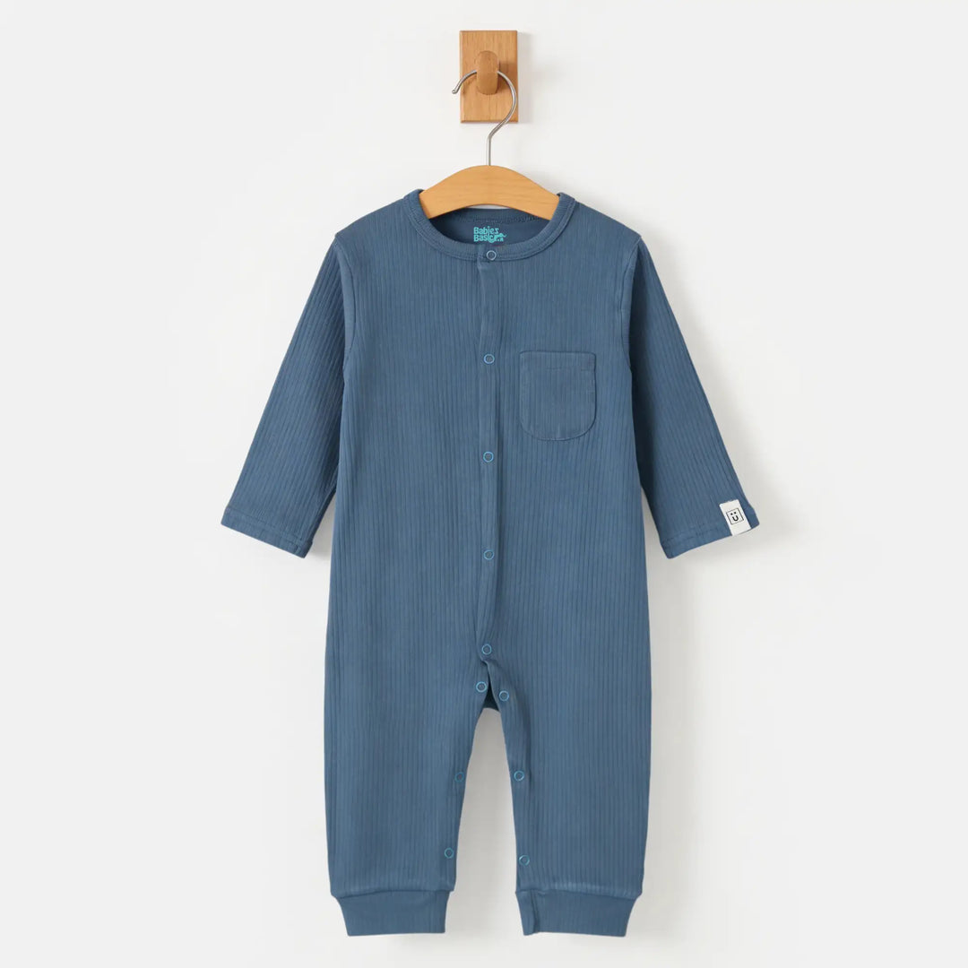 Babies Basic Ribbed Cotton Sleepsuit/Romper