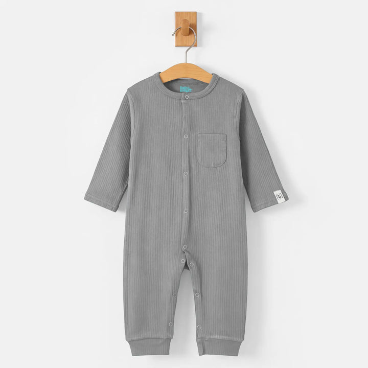 Babies Basic Ribbed Cotton Sleepsuit/Romper