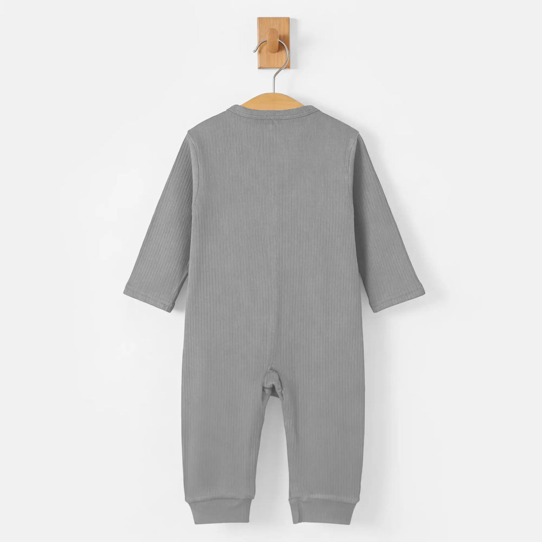 Babies Basic Ribbed Cotton Sleepsuit/Romper