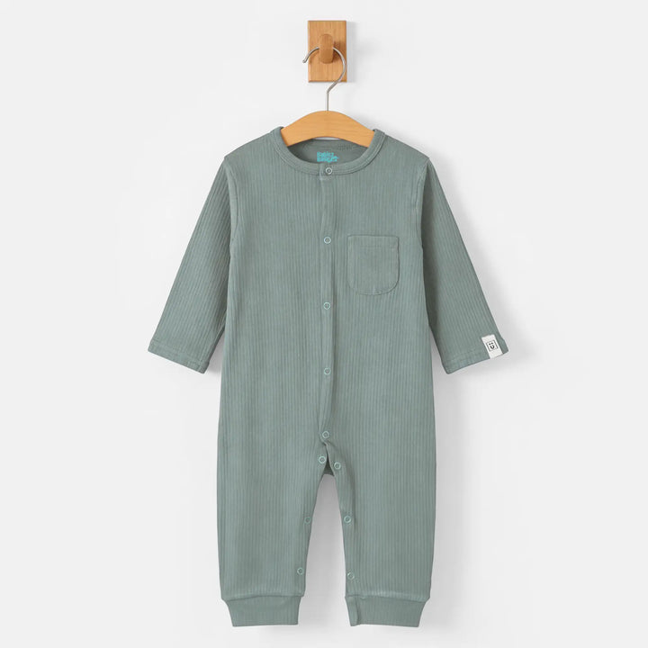 Babies Basic Ribbed Cotton Sleepsuit/Romper