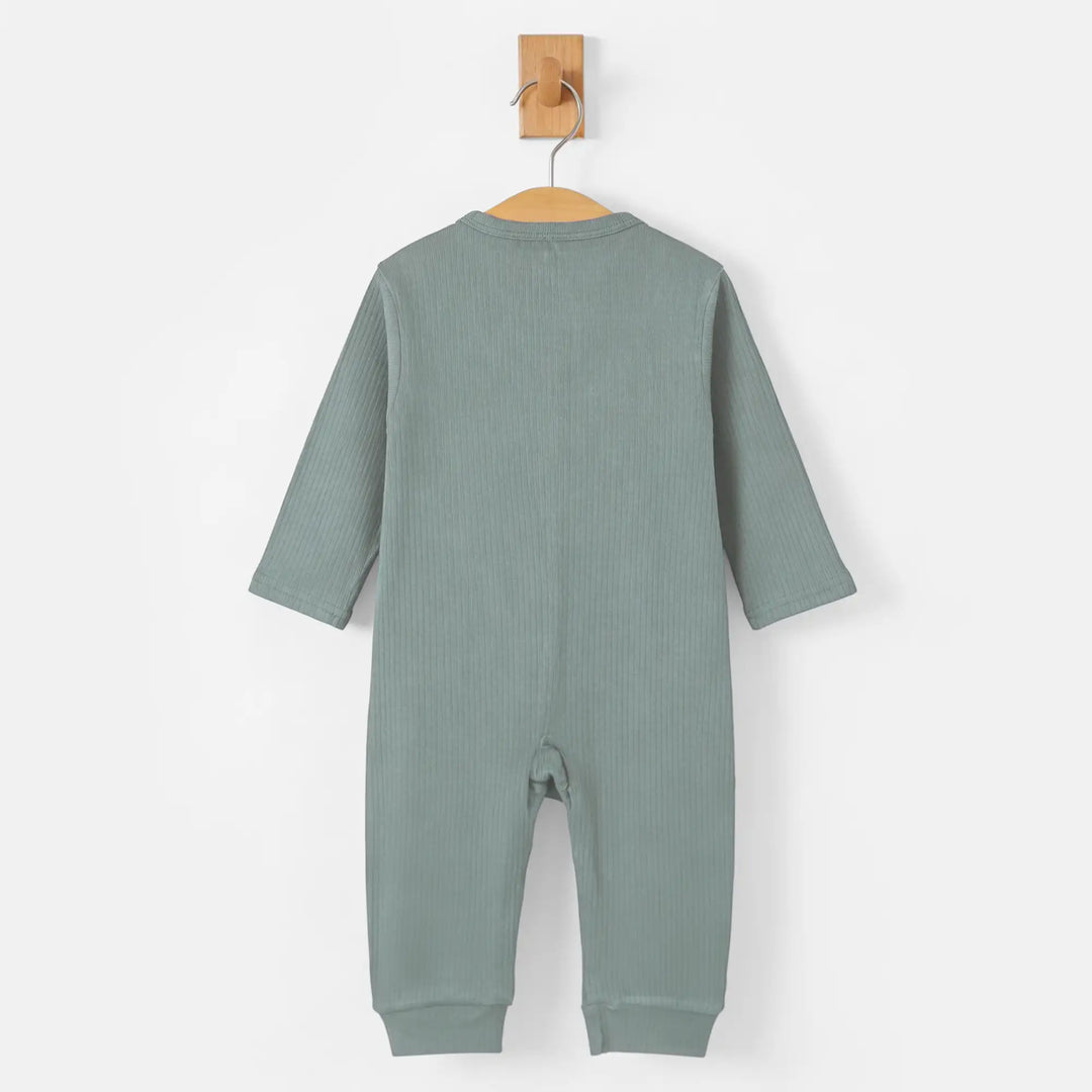 Babies Basic Ribbed Cotton Sleepsuit/Romper