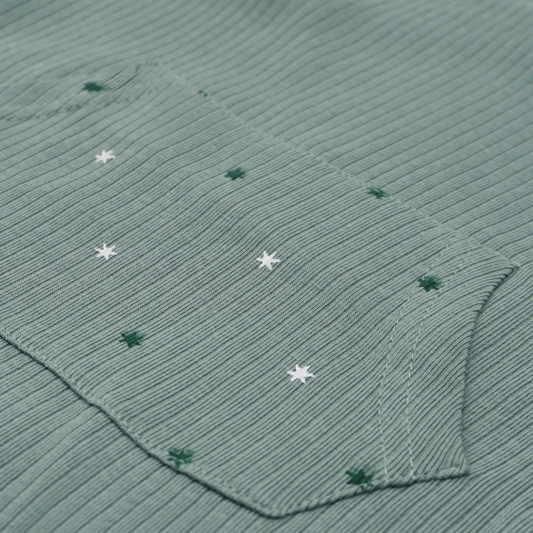 Babies Basic Ribbed Cotton Dungaree with Short Sleeves T-shirt