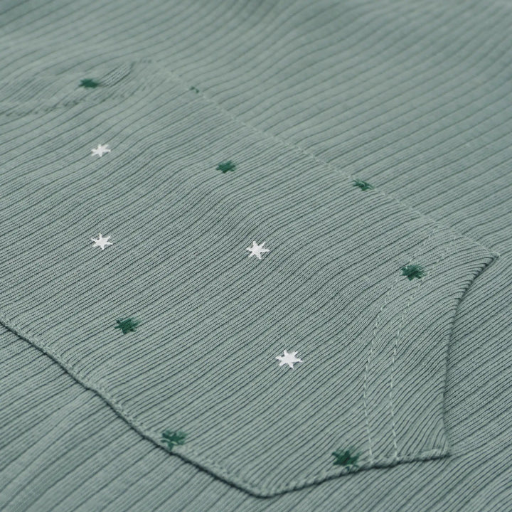 Babies Basic Ribbed Cotton Dungaree with Short Sleeves T-shirt