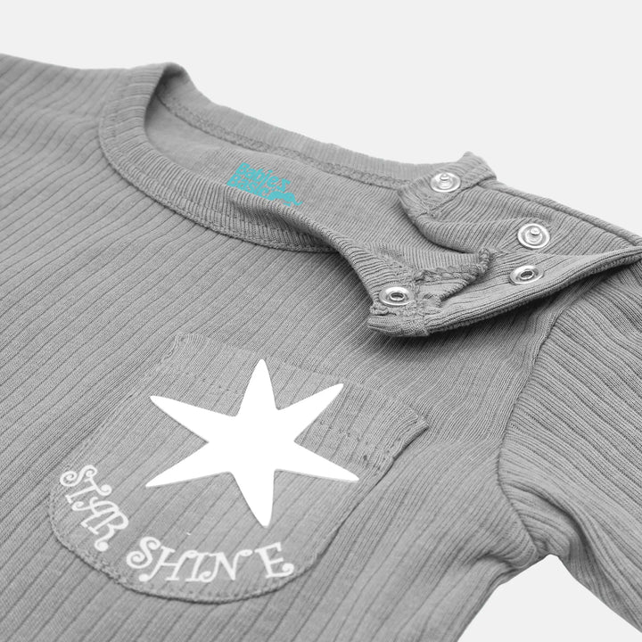 Babies Basic Ribbed Cotton Short Sleeves T-shirt and Plain Shorts Set - Pack of 3
