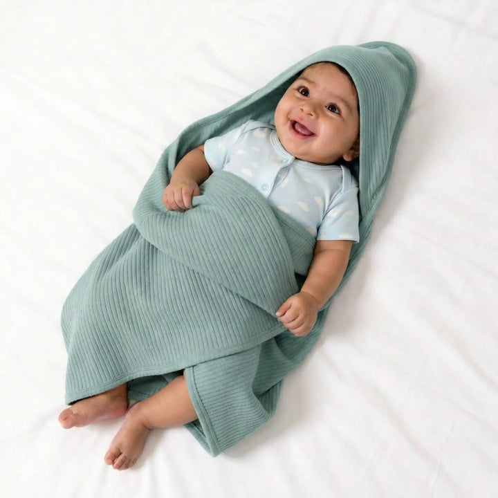 Babies Basic Ribbed Cotton Blanket/Swaddle - Pack of 3