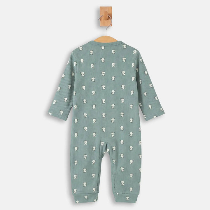 Babies Basic Ribbed Cotton Set with Sleepsuit/Romper, Cap and Bib