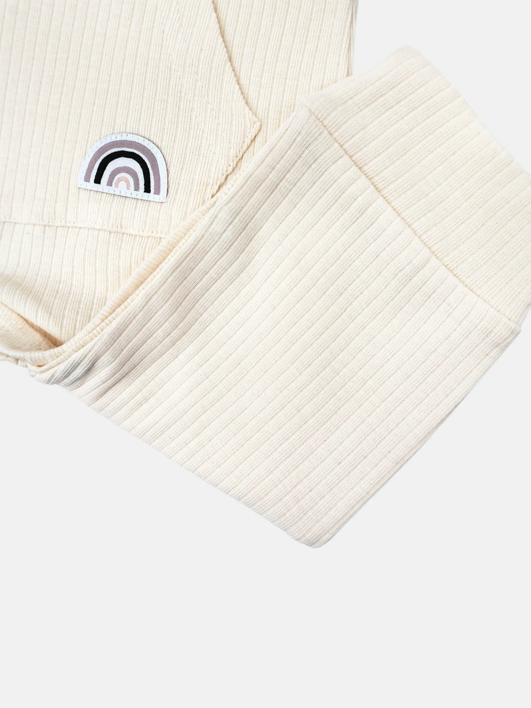 Babies Basic Ribbed Cotton Set with Sleepsuit/Romper, Cap and Bib