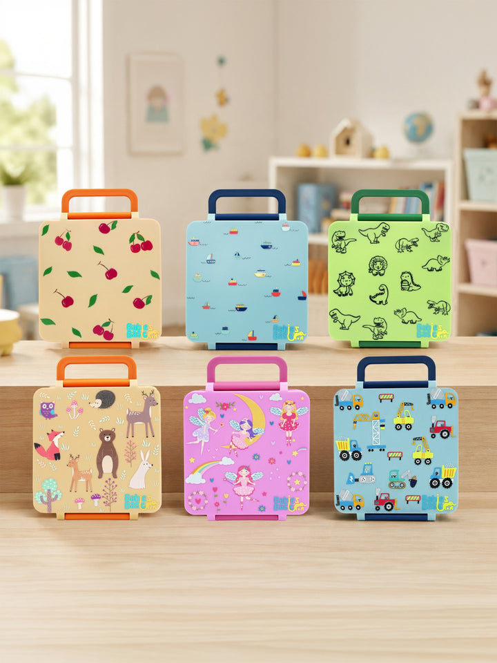 Babies Basic Insulated Bento Lunchbox, Built-in Thermos, Leakproof Compartments, 3+ Years - Blue - Boat