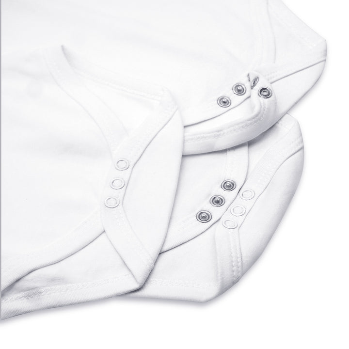 Set of 3 Long Sleeves Rompers/Bodysuits (White) - Up to 24 Months | 100% Cotton |