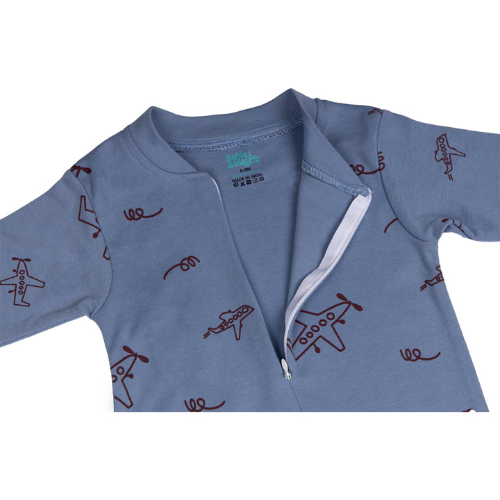 BabiesBasic 100% Cotton Printed Long Sleeves Jumpsuit/Romper/Sleepsuit With Feet Covering For Babies