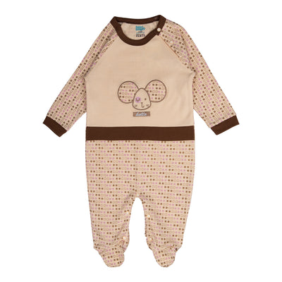 BabiesBasic 100% Cotton Printed Long Sleeves Jumpsuit/Romper/Sleepsuit With Feet Covering For Babies