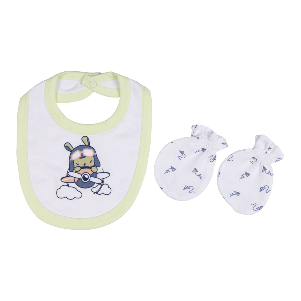 Best Printed Unisex 5 Piece Baby Set in Green | 100% Cotton | Soft & Versatile