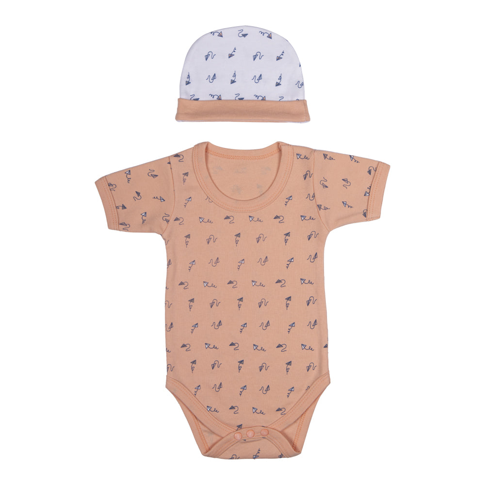 Best Printed Unisex 5 Piece Baby Set in Green | 100% Cotton | Soft & Versatile
