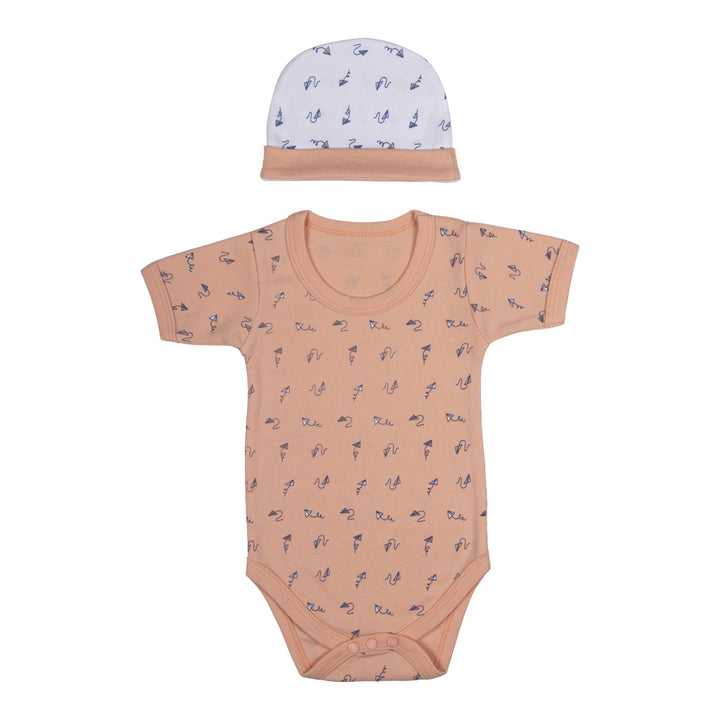Best Printed Unisex 5 Piece Baby Set in Green | 100% Cotton | Soft & Versatile