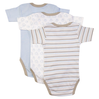 Babies Basic - 3pc-Set - Short Sleeves Printed Romper