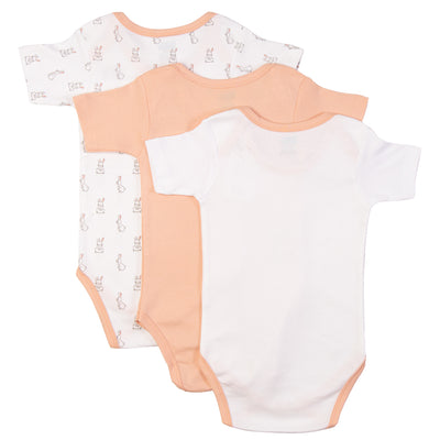 Babies Basic - 3pc-Set - Short Sleeves Printed Romper